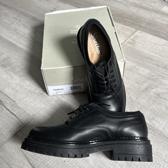 Shellys London Black Women's Loafers - Picture 2 of 8